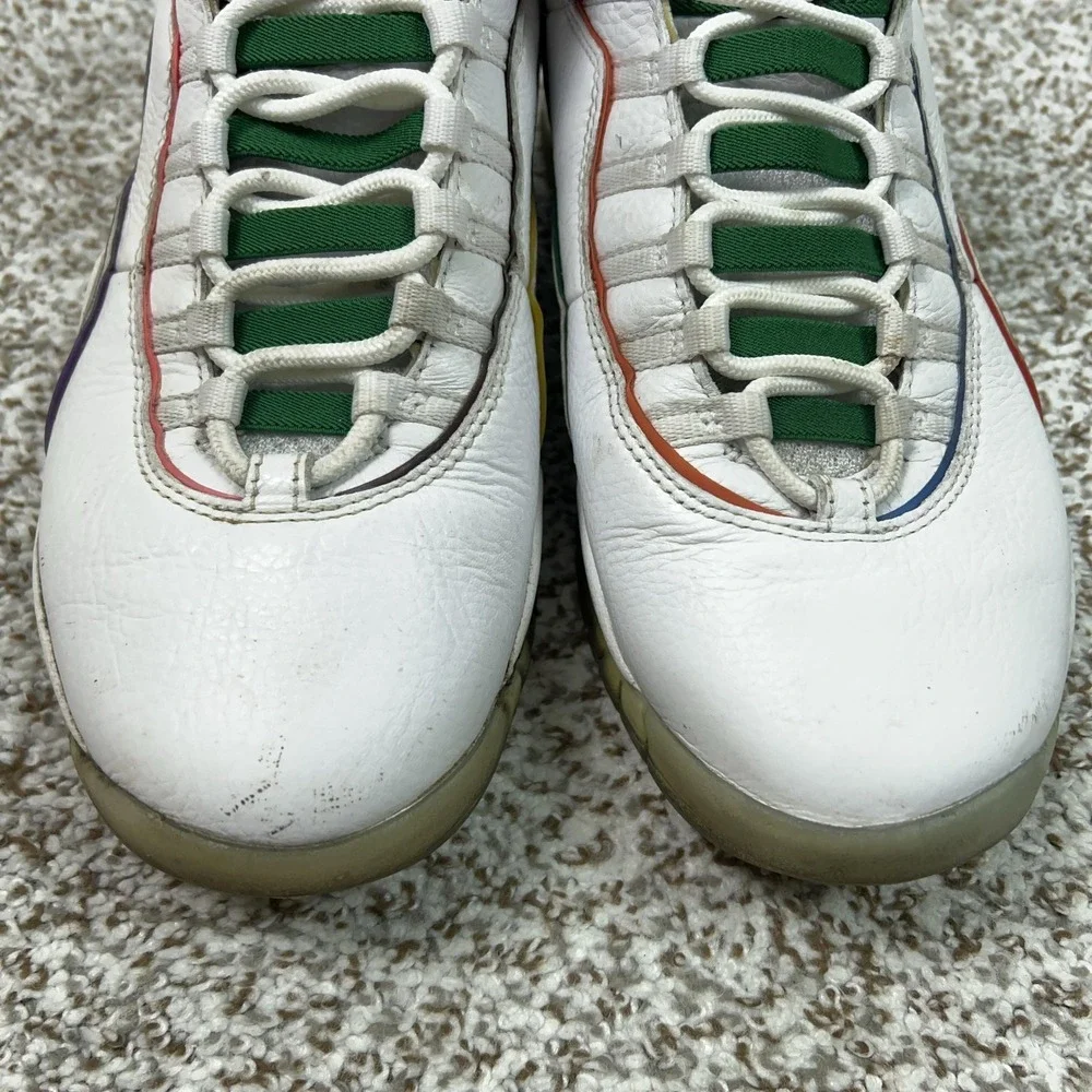 Jordan Air Jordan 10 Retro Wings Shoes Mens Size 9.5 White‎ Green Sneaker Sport